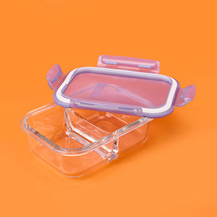 Lockie&Lock Saklama Kabı - Şeffaf / Mavi - 600 ml