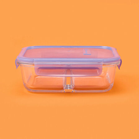 Lockie&Lock Saklama Kabı - Şeffaf / Mavi - 1010 ml