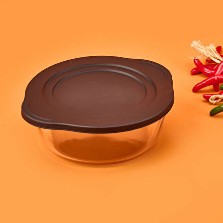 Kapaklı Borcam - Şeffaf / Siyah - 2,2 lt