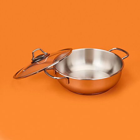 Paslanmaz Çelik Karnıyarık Tenceresi - Gri - 24 cm