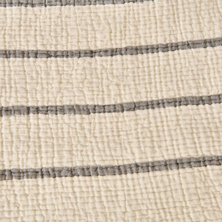 Soft Serena Çift Kişilik Yatak Örtüsü - Ekru / Antrasit - 230x250 cm