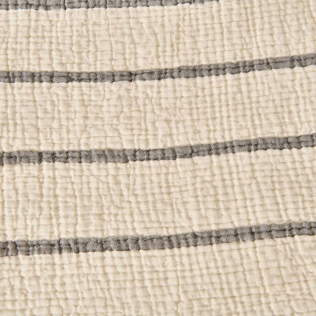 Soft Serena Tek Kişilik Yatak Örtüsü - Ekru / Antrasit - 170x230 cm