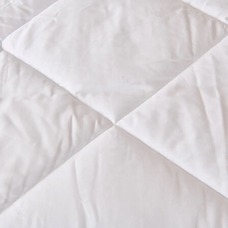 Soft Çift Kişilik Pamuk Microjel Yorgan - Beyaz - 195x215 cm