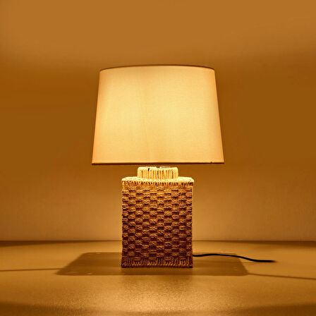 Lighting Pario Abajur - Kahverengi / Beyaz - 50x30 cm
