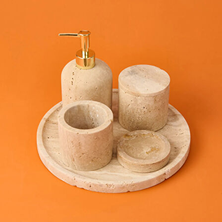 Bath 5'li Banyo Seti - Traverten