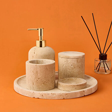 Bath 5'li Banyo Seti - Traverten