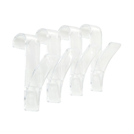 4'lü Pratik Banyo Askısı - Şeffaf