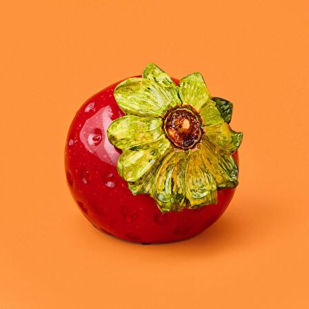Deco Strawberry Dekor - Kırmızı - 10 cm