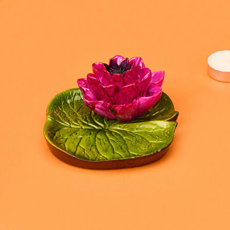 Deco Lotus Dekoratif Tabak - Pembe - 12 cm