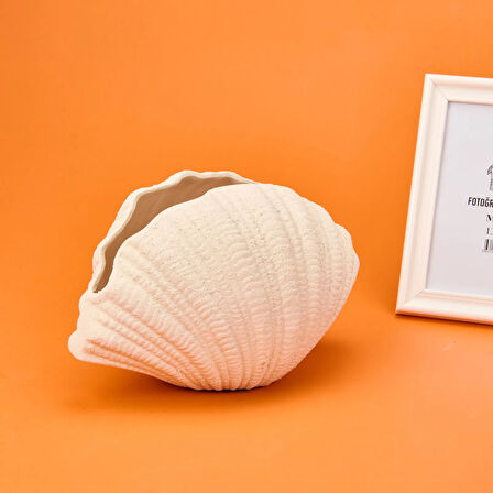 Deco Denia Vazo - Bej - 17 cm