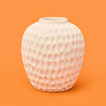 Deco Hermosa Vazo - Bej - 21 cm