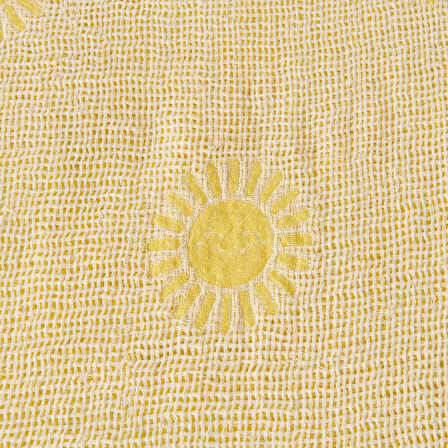 Soft Sun Çift Taraflı Çocuk Pikesi - Sarı - 160x220 cm