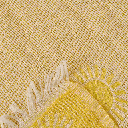 Soft Sun Çift Taraflı Çocuk Pikesi - Sarı - 160x220 cm