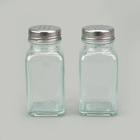 2'li Cam Baharatlık - Şeffaf - 100 ml