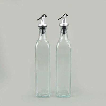 2'li Cam Yağlık Sirkelik - Şeffaf - 500 ml
