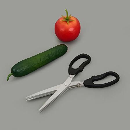 Mutfak Makası - Siyah / Gri - 19 cm