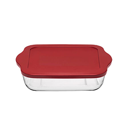 59034T00 Kapaklı Kare Borcam - 25x22 cm