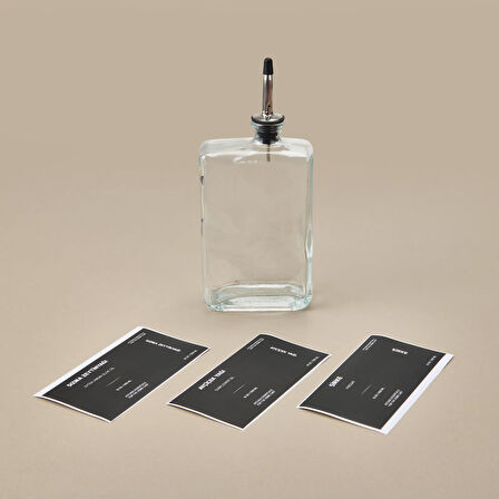 Cam Yağlık Sirkelik - Şeffaf / Siyah - 500 ml