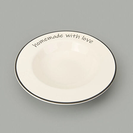 Kitchen Homemade With Love Makarna Tabağı - Renkli - 26 cm