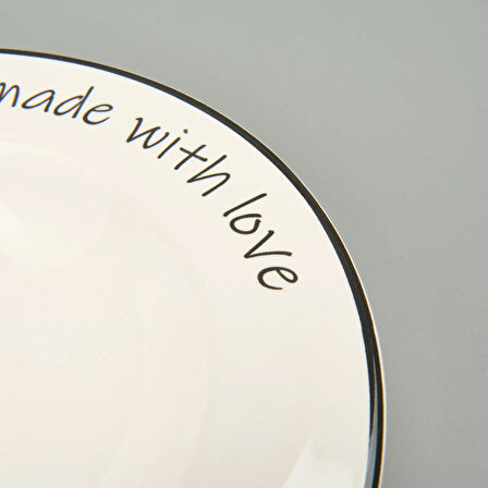 Kitchen Homemade With Love Makarna Tabağı - Renkli - 26 cm