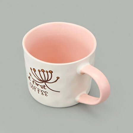 Kitchen It's Coffee Time Kupa - Krem - 415 ml