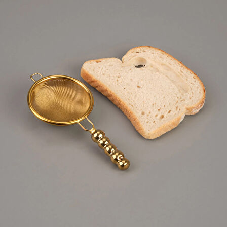 Çelik Çay Süzgeci - Gold