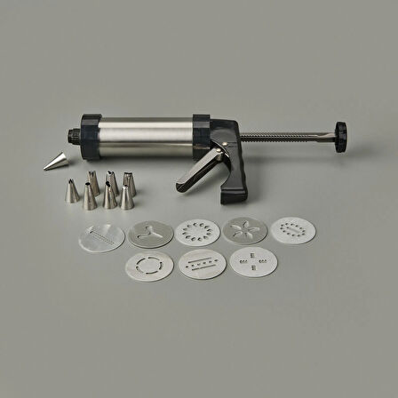 Houseware 17 Parça Kurabiye Şekillendirme Seti - Inox - 21x13 cm