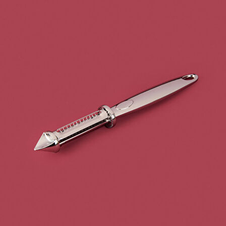 Çift Bıçaklı Yan Soyacak - Gümüş - 18 cm