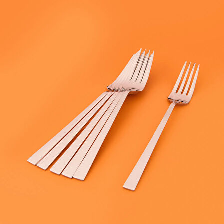 6'lı Yemek Çatalı - Gri