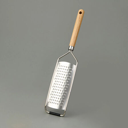 Ahşap Saplı El Rendesi - Açık Kahverengi / Gri - 31 cm