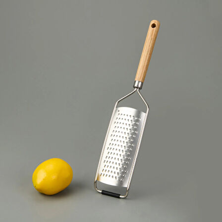 Ahşap Saplı El Rendesi - Açık Kahverengi / Gri - 31 cm