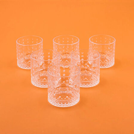 Trey 6'lı Cam Su Bardağı - Şeffaf - 222 ml