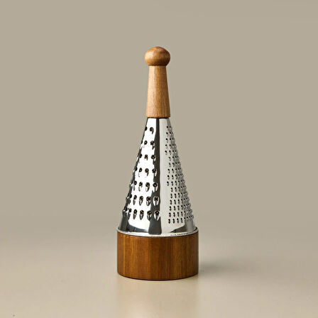 Akasya Hazneli Konik Rende - Kahverengi - 30x11 cm