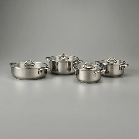 Azure 8 Parça Tencere Seti - Inox