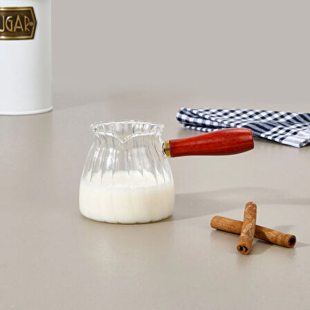 Kitchen Borosilikat Cam Cezve - Şeffaf - 305 ml