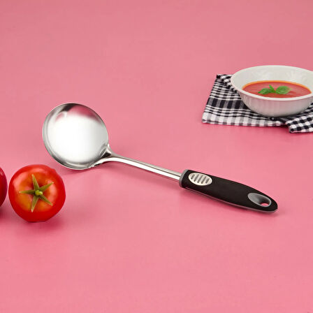 Kitchen Servis Kepçesi - Siyah - 30 cm