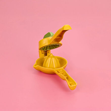Juicer Bükmeli Limon Sıkacağı - Sarı / Yeşil - 10 cm
