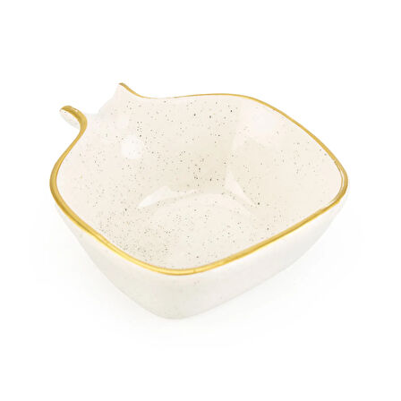 Seramik Nar Çerezlik - Krem - 10 cm