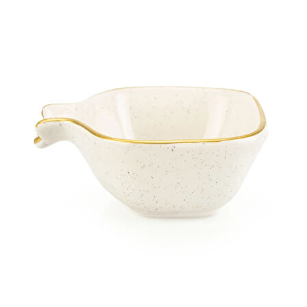 Seramik Nar Çerezlik - Krem - 10 cm