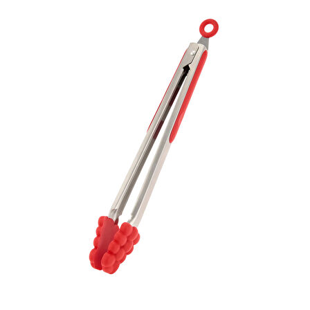 With Love Metal Saplı Silikon Uçlu Uzun Servis Maşası - Asorti - 28 cm