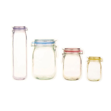 With Love Kavanoz Şekilli Saklama Poşeti - Şeffaf / Renkli