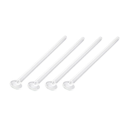 Time 4'lü Cam Latte Kaşığı - Şeffaf - 21 cm
