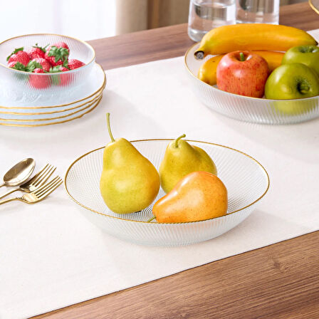 Design Deniz Oval Cam Servis Kasesi - 23 cm