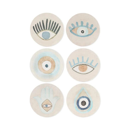 Mia Amulet Tatlı Tabağı - Asorti - 19 cm