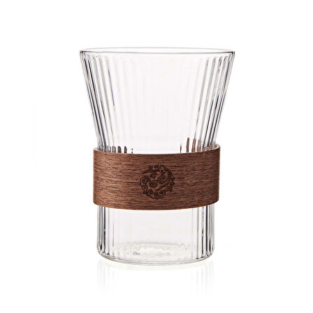 Çizgili Cam Bardak - 320 ml