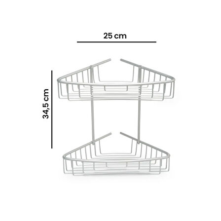 Paloma 2'li Alüminyum Duş Rafı