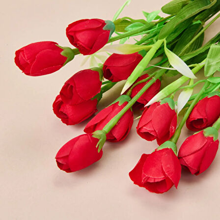 Manolya Yapay Çiçek - Kırmızı - 38 cm