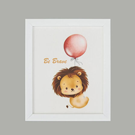 Deco Animal Tablo - Renkli -28x23 cm