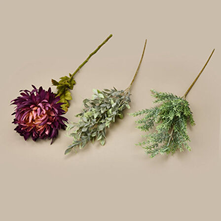 Leaf Yapay Çiçek - Asorti - 80 cm