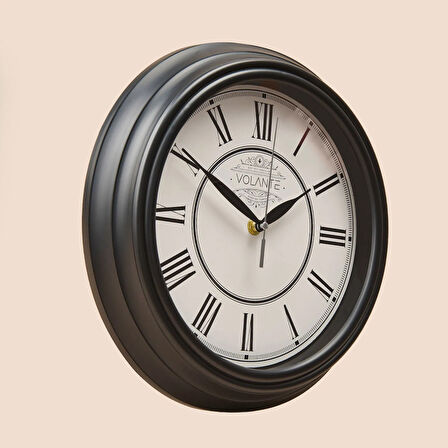 Classic Vintage Saat - Beyaz - 30 cm